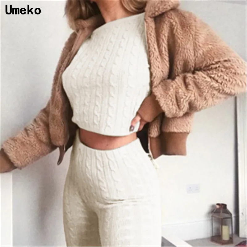 Женский облегающий хлопковый спортивный костюм Umeko комплект из 2 предметов