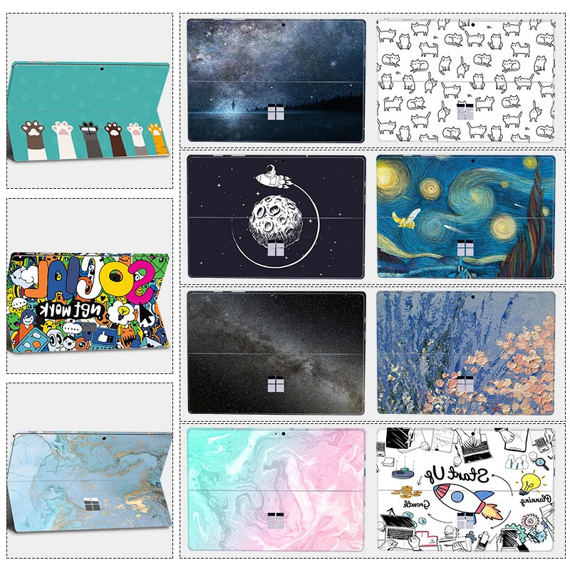 Анти Царапины узор наклейка на заднюю часть для Microsoft Surface Pro 7 6 5 4 3 Go крышка чехол