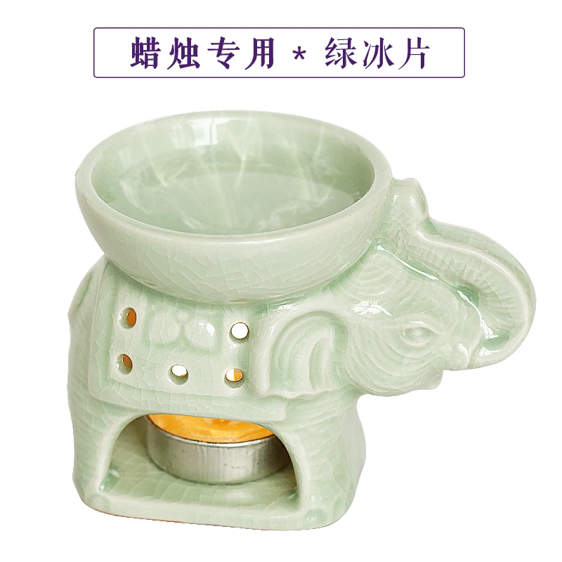

White Ceramic Electric Incense Burner Elephant Room Fragrance Decoration Mediter Quemador De Incienso Incense Burners OO50XL