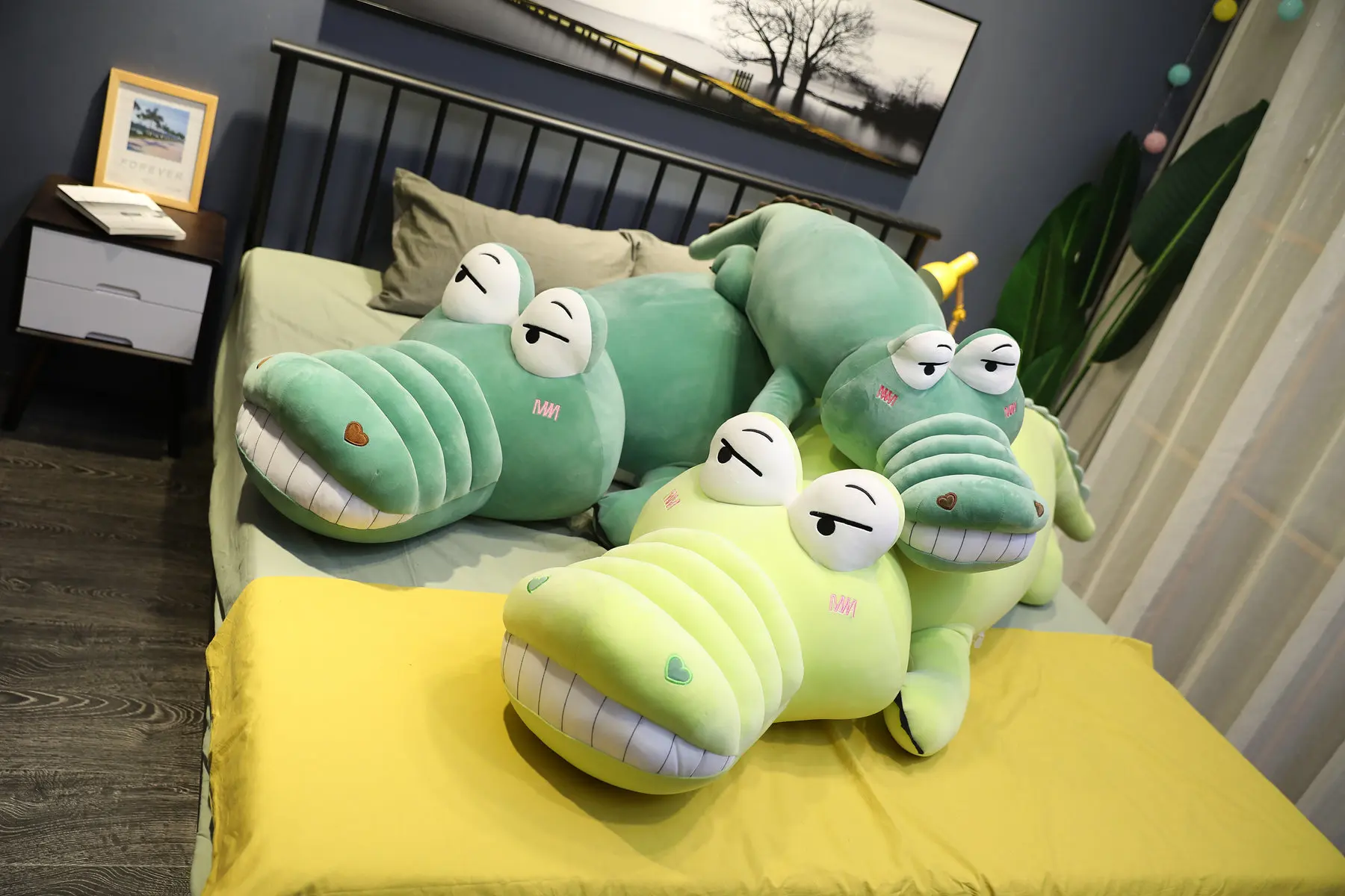 

70-130cm Stuffed Animal Real Life Alligator Plush Toy Simulation Crocodile Dolls Kawaii Ceative Pillow for Children Xmas Gifts