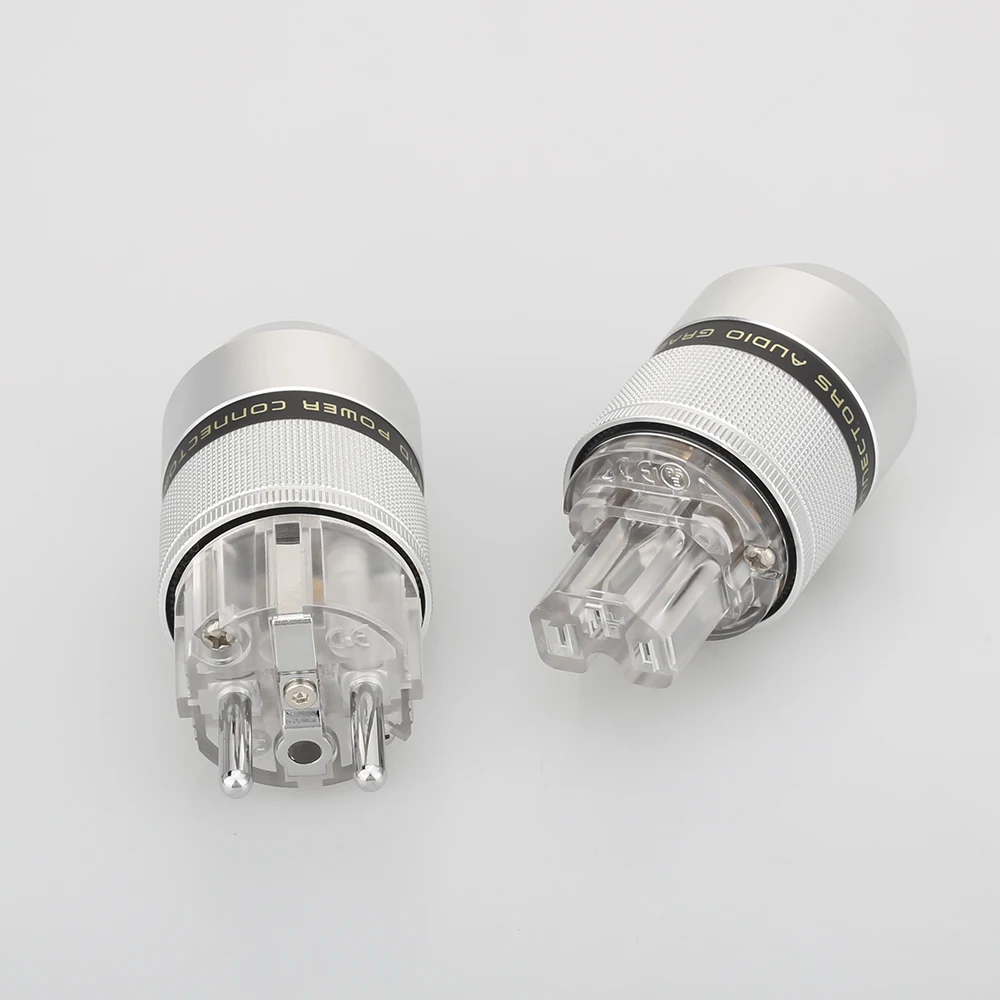 Audiocrast алюминиевый родиевый штекер питания Schuko + IEC|iec female plug|female plugpower plug |