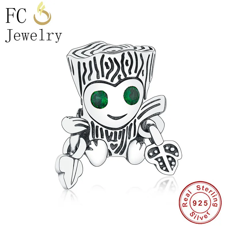 

FC Jewelry Fit Original Pandora Charm Bracelet 925 Sterling Silver I am Tree Man Ghost Monster Bead Making Women Berloque 2021