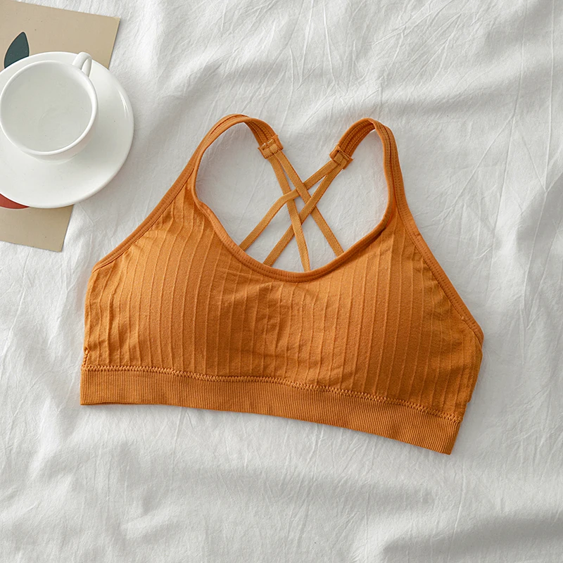 

Bras women strapless summer back cross a parachute wrapped chest high beauty underwear back small condole girl color fashion new