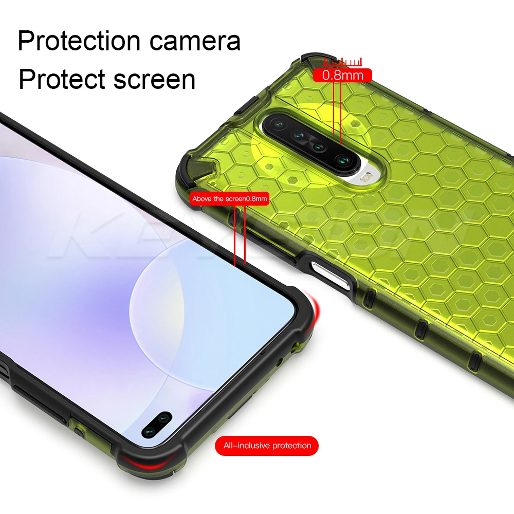 KEYSION Shockproof Case for Redmi K30 K30 Pro 5G K20 Note 8 Pro 8T 8A 7 Honeycomb Phone Cover for Xiaomi Mi 9T Mi 9 Lite CC9 Pro