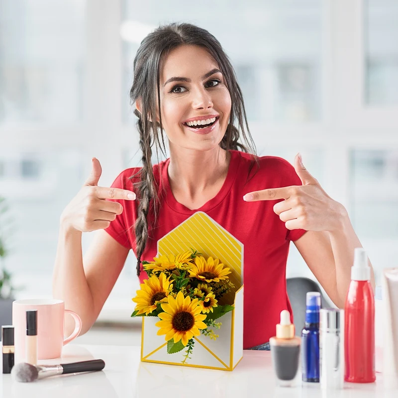 

10Pcs/Set Bouquet Gift Box Envelope Flower Boxes Hand Holds Folding Floral Bouquet Paper Box Romantic Flower Paper Holder Decor