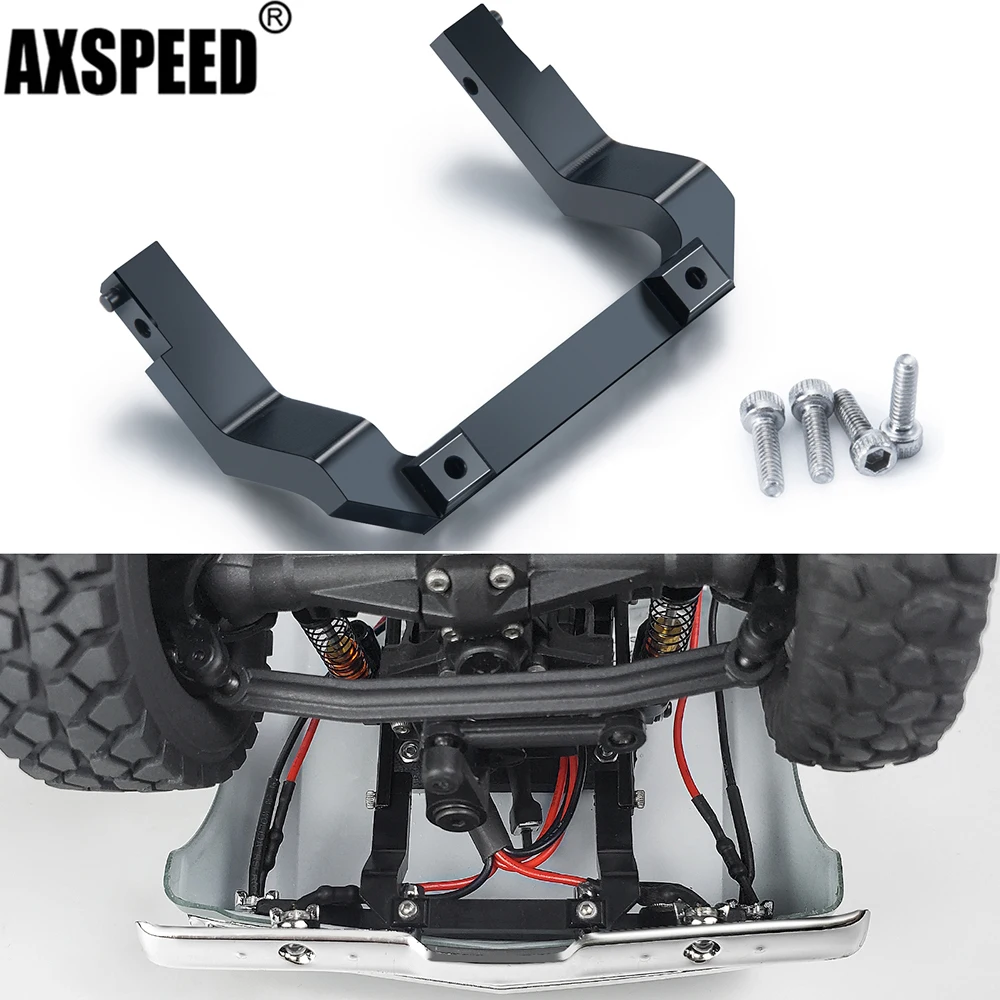 AXSPEED Black Metal Front Rear Bracket RC Car Body Shell Fixed Mount Holder for 1/24 Axial SCX24 AXI00001 RC Crawler Car
