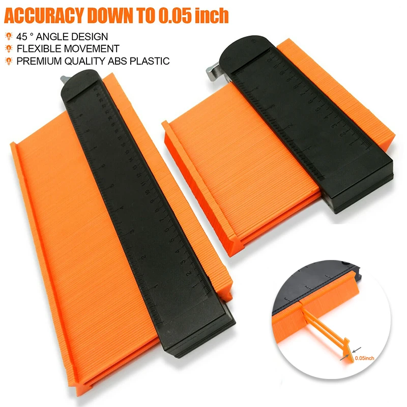 

Gauge Tiling Laminate Tiles Edge Shaping Wood Measure Ruler ABS Contour Gauge Duplicator Multifunction Contour Profile