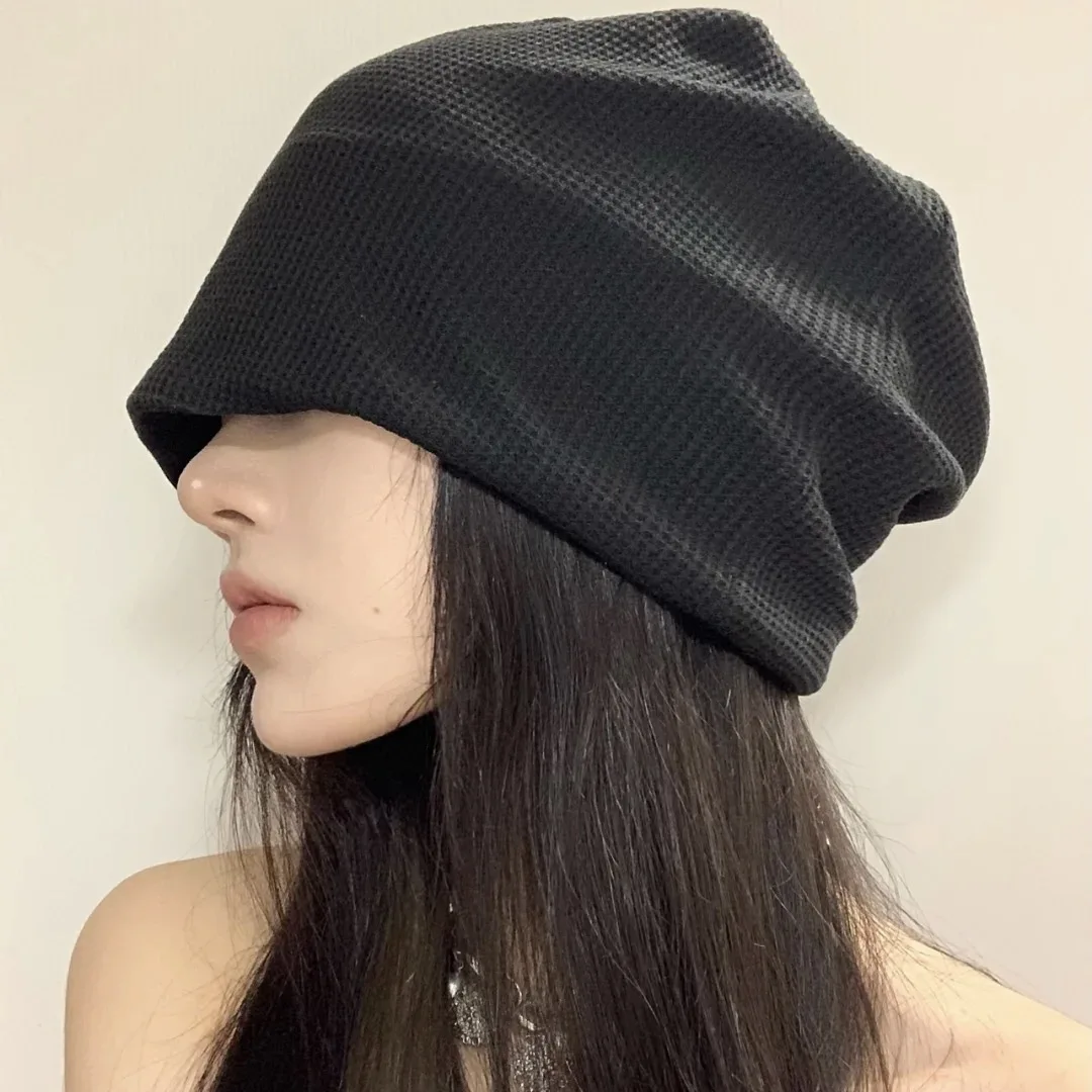 

2021 Women Thin Caps Simple Solid Rolled Hem Hat Blends Soft Knit Hat Beanies Wool Winter Spring Warm Caps Skullies Gorras