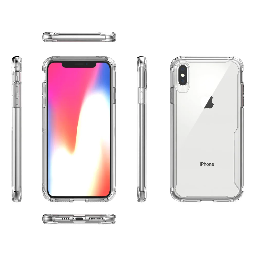 Прочный сверхпрочный чехол на айфон 12 11 Pro Xs Max SE 2020 6 6S 7 8 плюс кристально чистая