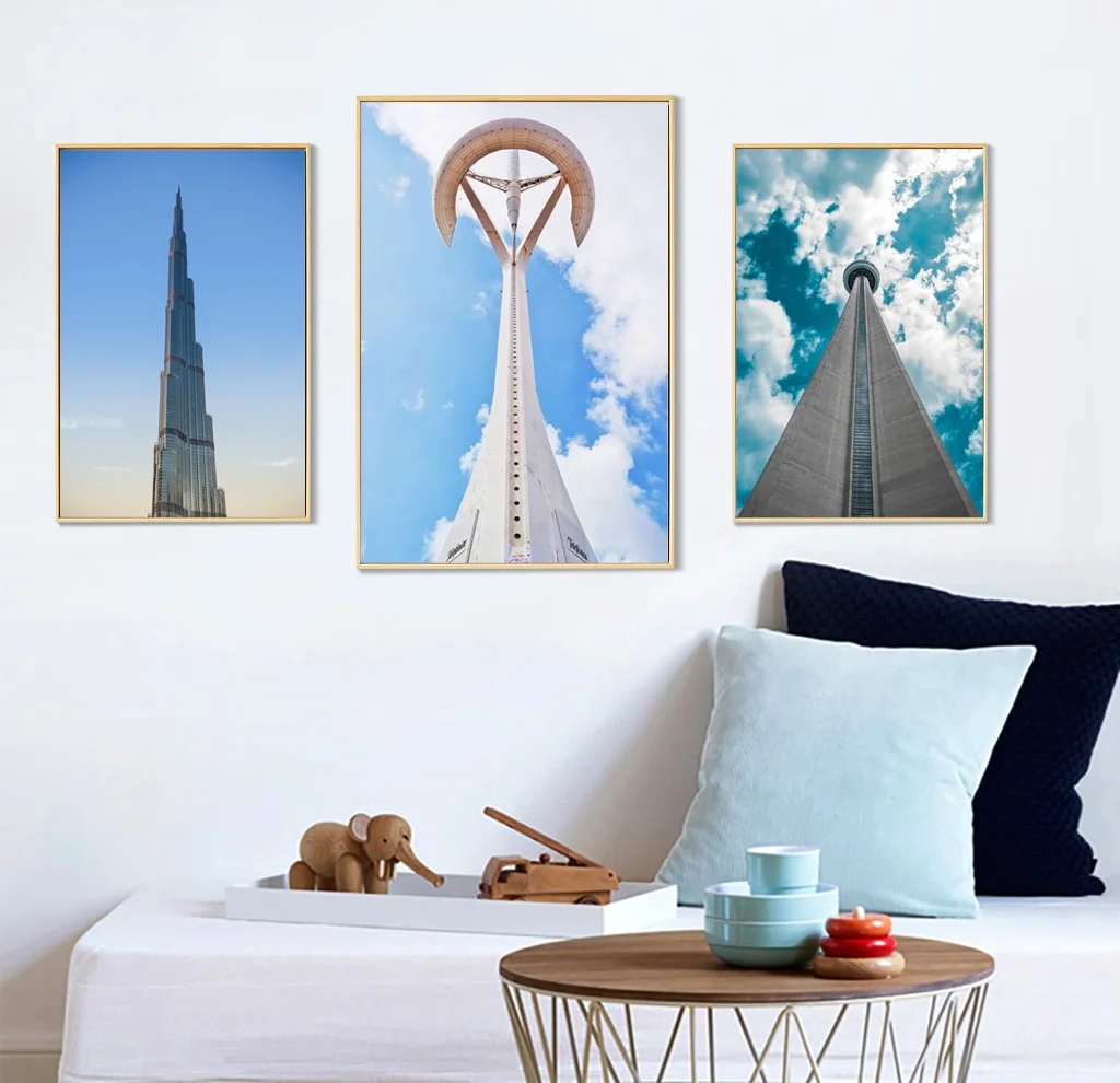 

Poster Unique Architecture Clouds Landscape Canvas Painting Wall Art Nature Home Decoration for Living Room and Bedroom