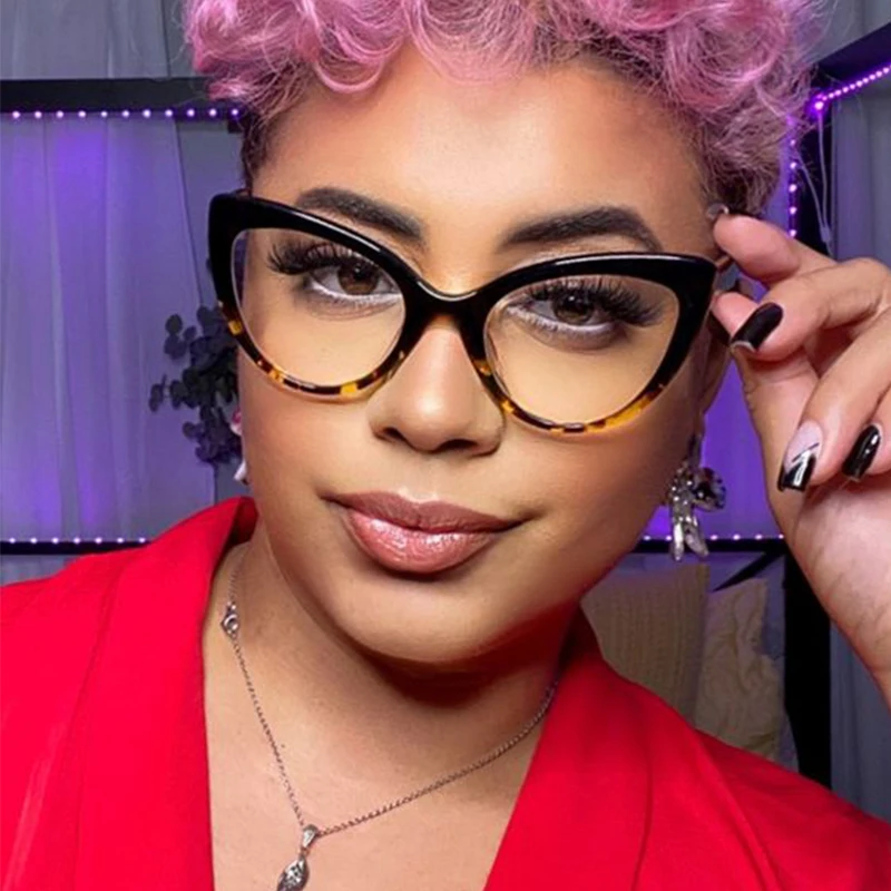 

women's glasses transparent clear fashion Cat's eye spectacle frame Clear Lens Glasses frame for women Optical Eyewear Frame