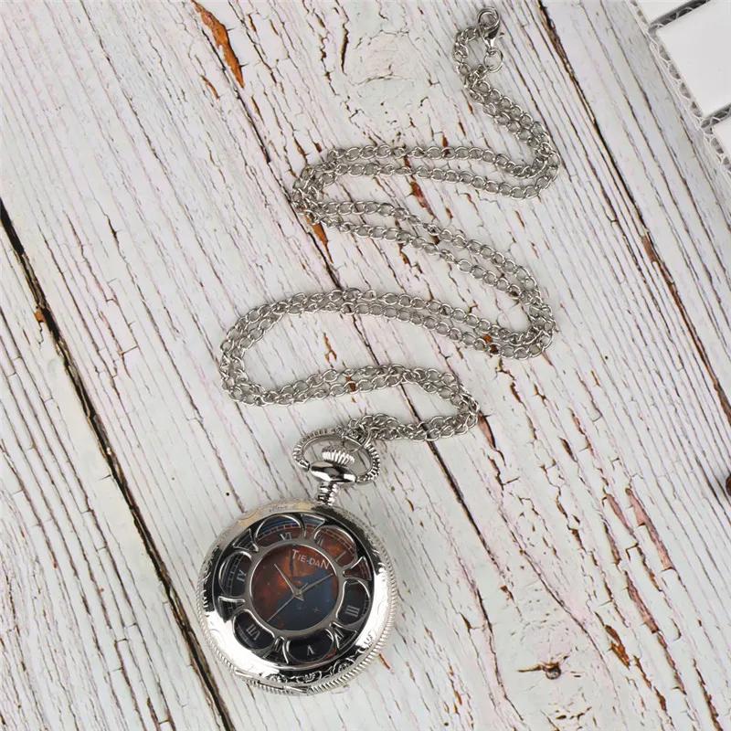 

Alice in Wonderland Pocket Watch for Men Creative Coupons Quartz Pocket Watch Chain Retro Quartz Pocket Watch Analog Pendant