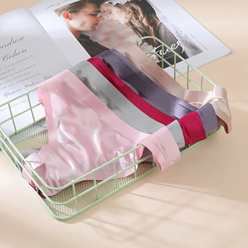 Сексуальная девушка Для женщин футболка Трусы стринги Одна деталь Ice Silk