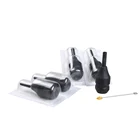 5 шт., одноразовые черные трубки для татуировки с иглами