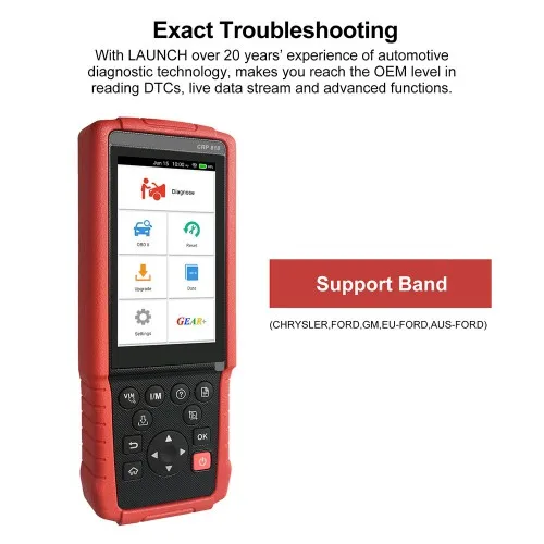 

NEW Launch CRP818 Full-System OBD2 Diagnostic Tool for European American and Asian Cars With Service Functions