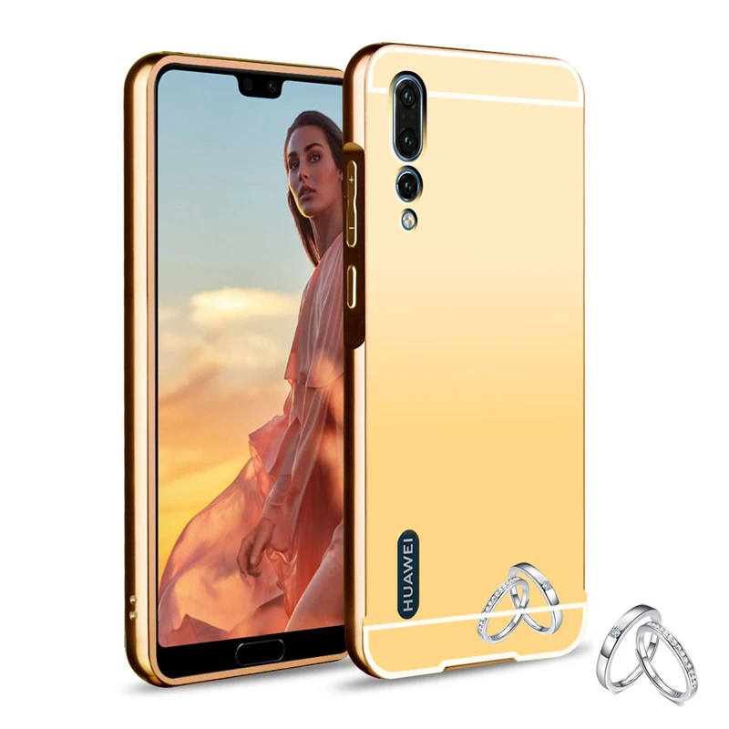 Роскошные Зеркало из розового золота Чехлы для huawei Honor 8 9 10 Lite enjoy фотоаппаратов моментальной печати 7s 9 плюс аллюминиевый металлический чехол-бампер для huawei P20 Pro