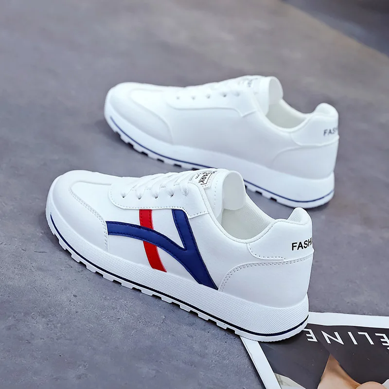 

Белые женские осенние тонкие кроссовки, Новинка весна-осень 2021, повседневная спортивная обувь на платформе, женская обувь на толстой подошв...