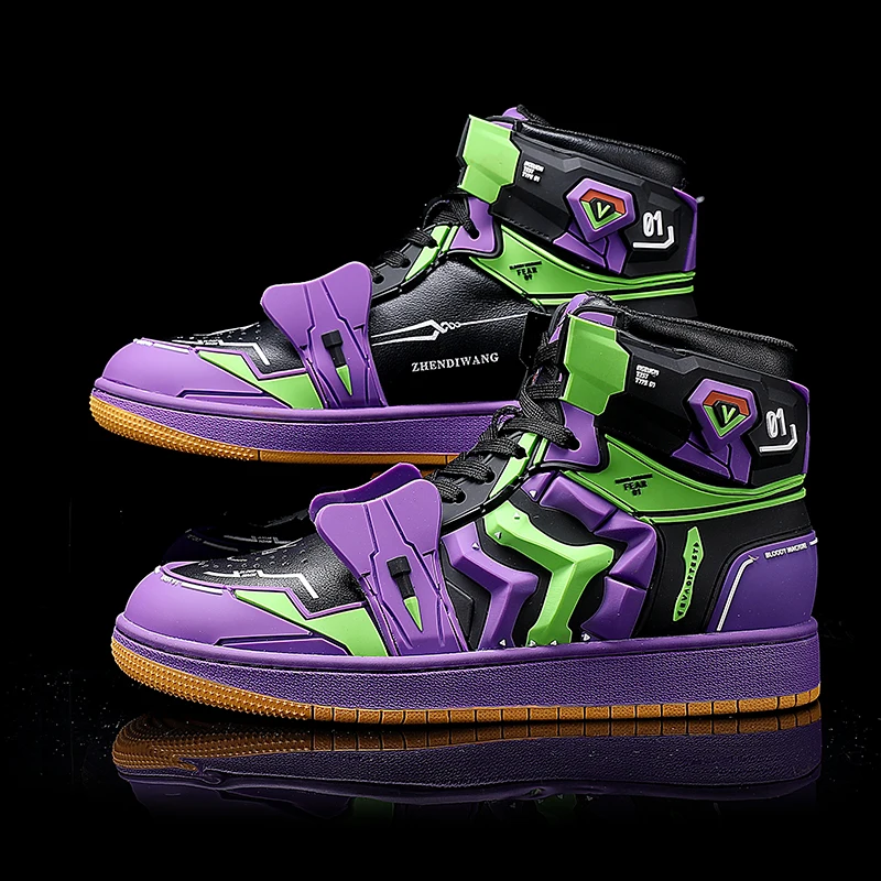 

Evangelion Shogoki EVA 01 TEST TYPE Purple Sneakers Men Original Outdoor Casual Shoes