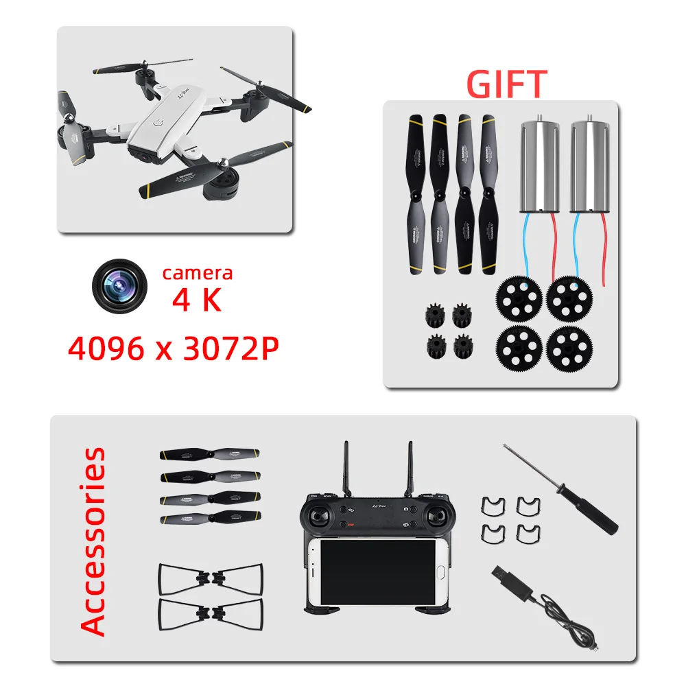 4K white 1B sp Квадрокоптер 4K Дрон Дроны с камерой SG700 SG700D мини rc вертолет игрушки профессиональный Дрон камера Квадрокоптер VS SG901 F - Цвет: 4K white 1B sp