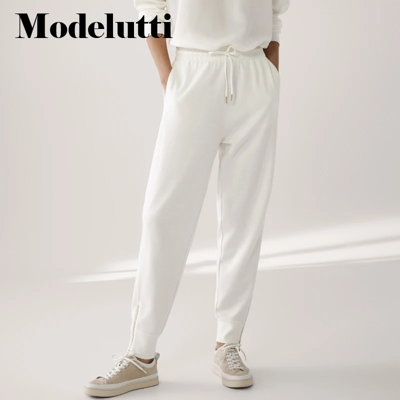 Modelutti 2022 İngiltere stil moda yan fermuar İpli kış Harem pantolon kadın Pantalones Mujer Pantalon Femme pantolon