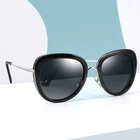 Поляризованные солнцезащитные очки женщин PARZIN, Summer TR90 Ретро солнцезащитные очки Women Retro Женские очки Women Tone Black