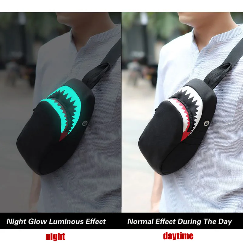 

Big Mouth Shark Luminous School Backpack for Boys and Girls Men USB Charge Travel Bolsa Mochila 2020 Fashion Student School Bags