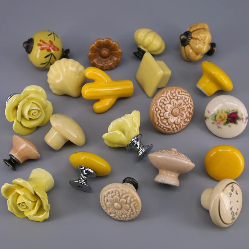 1 шт. керамическая ручка для ящика в виде цветка тыквы кактуса | Обустройство дома