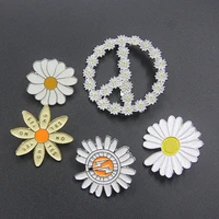 g dragon brooch daisy flower metal pins clothing shoes accessories peace rainbow sunflower badge