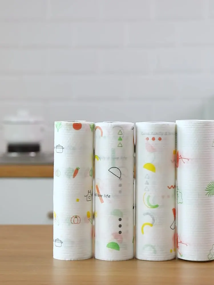 

PaPer Roll Rag Kitchen Wiping Rags Cleaning Cloth Home Washing Dish Kitchen Cleaning Towel Dishcloth
