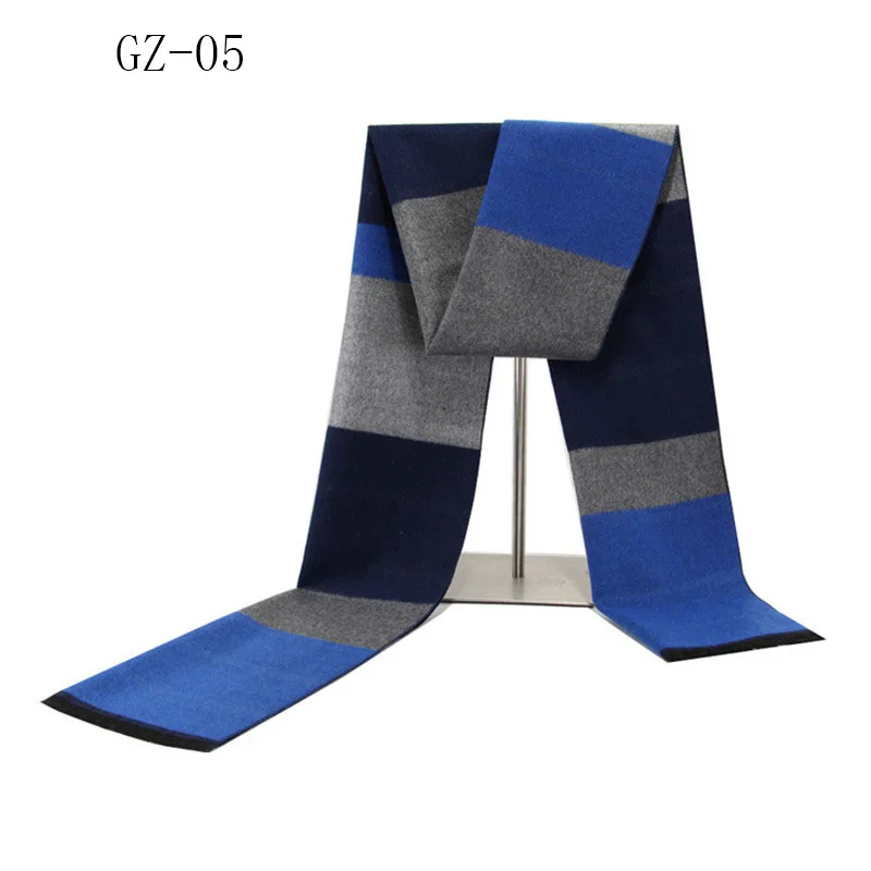 

New Arrival Men's Long Scarf Winter Splicing Striped Scarf Thickened Warm Brushed Women Scarf Gift To Friends Shawl