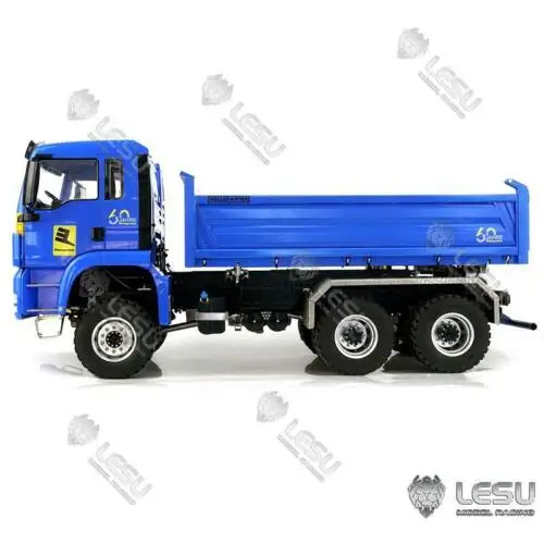 LESU MAN TGS 3 оси Трёхстороннее направление 6x6 самосвал 1/14 RC гидравлическая модель
