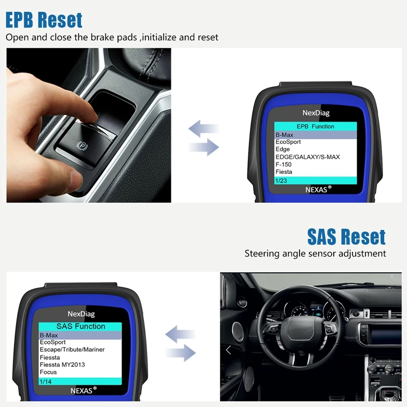 Сканер Nexas ND603 для Ford OBD2 полная система диагностики автомобиля ABS TPMS EPB сброс