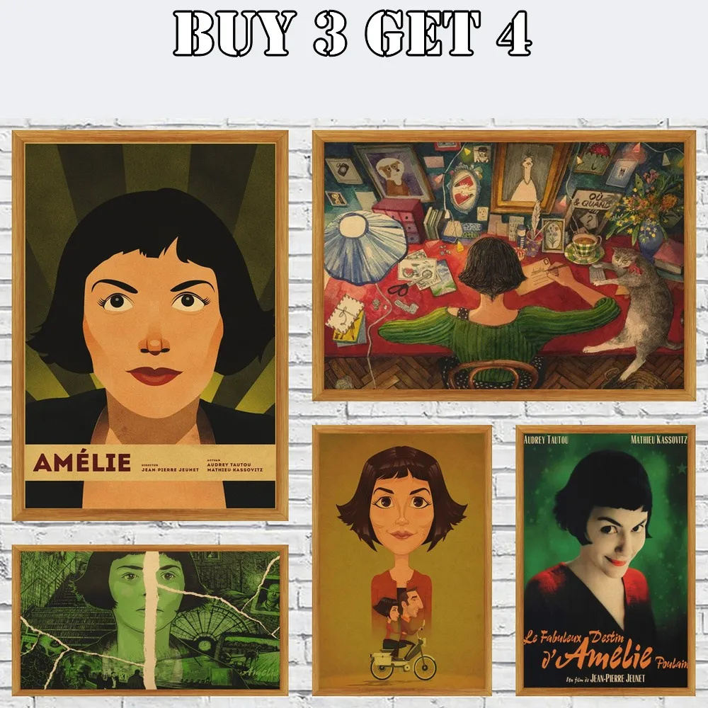 Классические ретро Стикеры для стен из крафт-бумаги Amelie