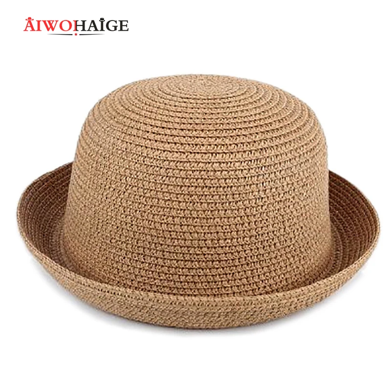 Шляпа соломенная детская Панама от солнца для пляжа однотонная с защитой