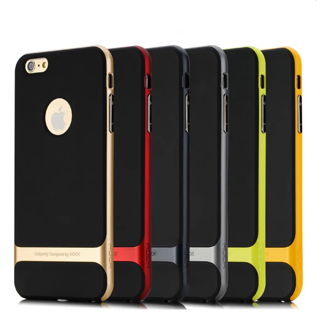 

For iPhone 6 Hybrid Ultra Slim Hard Bumper Soft Rubber Skin Case Cover + SCP