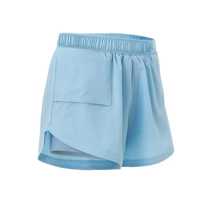 

Women 2 In 1 Running Shorts Elastic Waist Pocket Tights Yoga Short Woman Casual Sports Shorts Gym Fitness Shorts Sportswear 2021