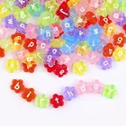 50 шт.упак. акриловые прозрачные бусины в форме персикового цветка для рукоделия сделай сам, изготовление браслетов и ожерелий