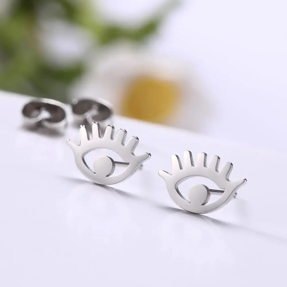 Серьги-гвоздики My Shape Eye маленькие серьги из нержавеющей стали 316L милые женские