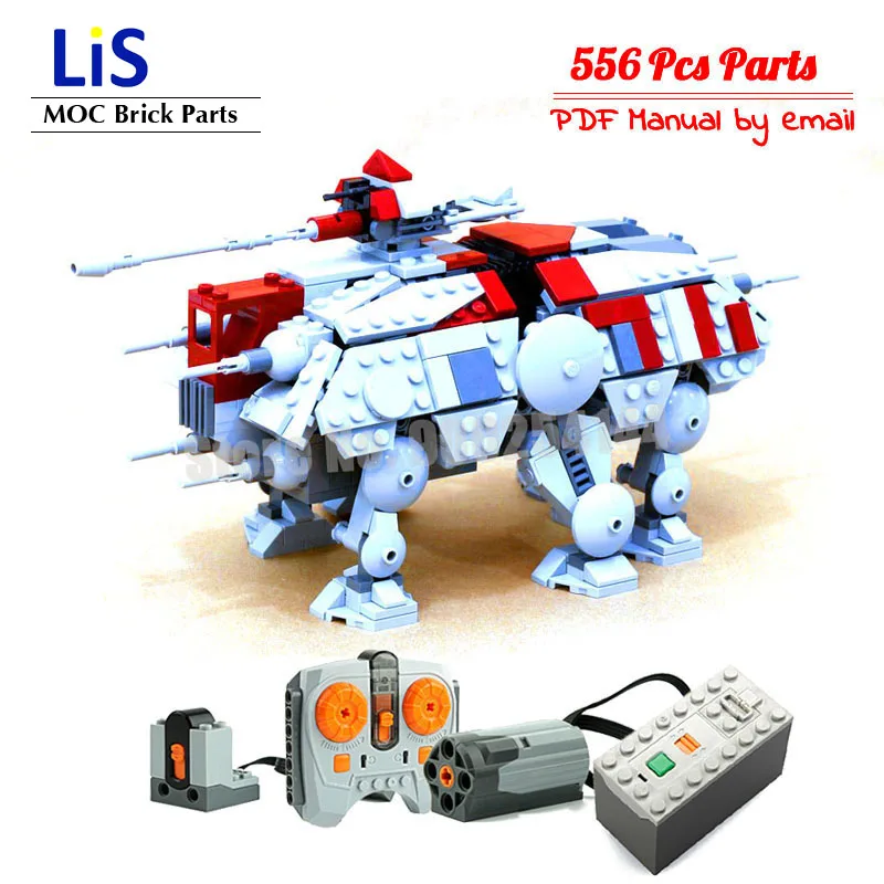 

2020 NEW MOC Walking AT-TE Building Block Bricks RC Space Plan DIY Assembly Construction model Toys Christmas Gifts