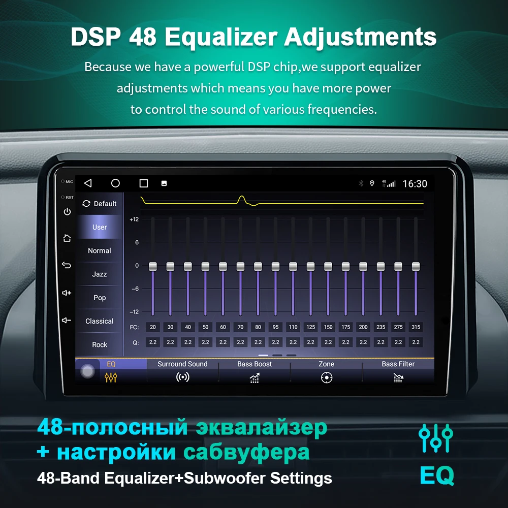 Автомагнитола JUSTNAVI QT10 мультимедийный видеоплеер 2DIN с GPS-Навигатором Serero Carplay 5 В C27