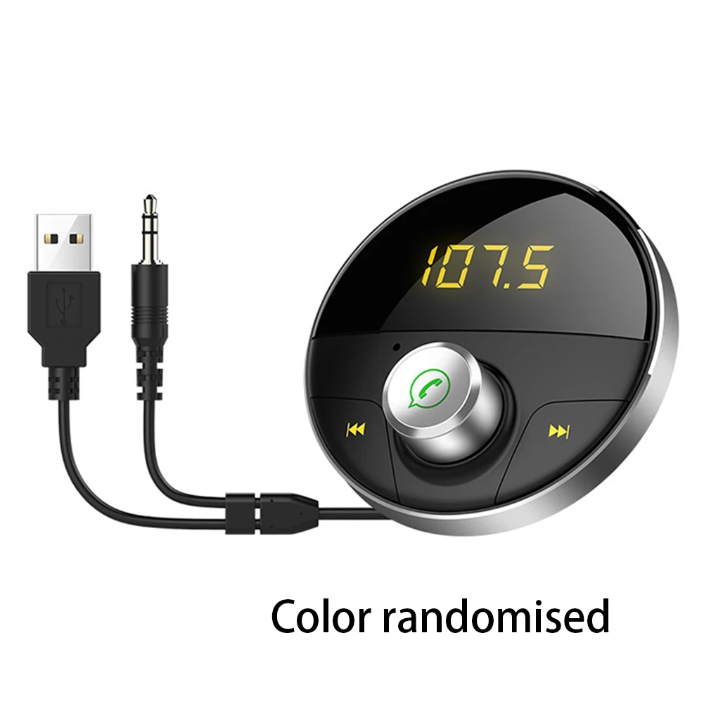 

Clear Voice Car Player Wireless LED Screen FM Transmitter Handsfree Call Jack Digital Music Play Stable Easy Install