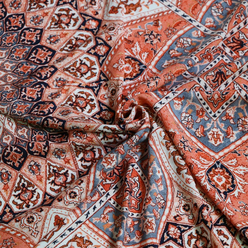 1 метр X 4 метра винтажная Цветочная вискозная мягкая богемная ткань для платья