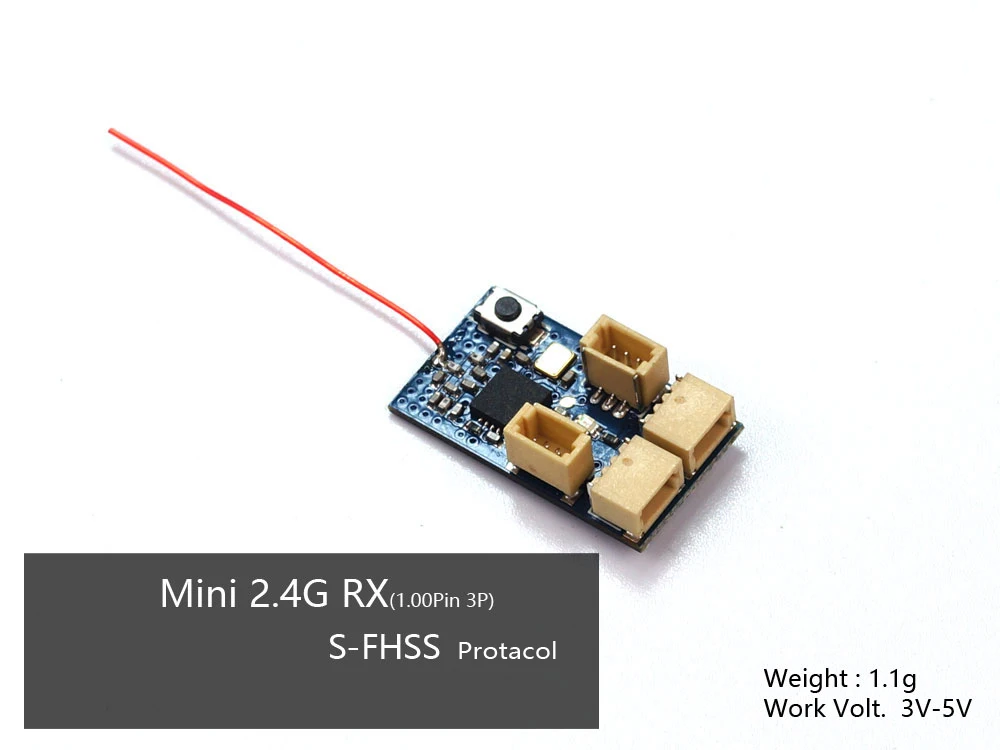 Микроприемник Dsm2 DsmX Flysky Frsky s-приемник FHSS с 1,00 контактным штекером, интегрированный с регулировкой кисти для маленький радиоуправляемый самолет - Цвет: 420 S-FHSS
