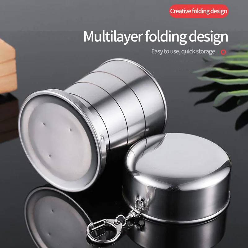 Портативная телескопическая чашка из нержавеющей стали портативная практичный