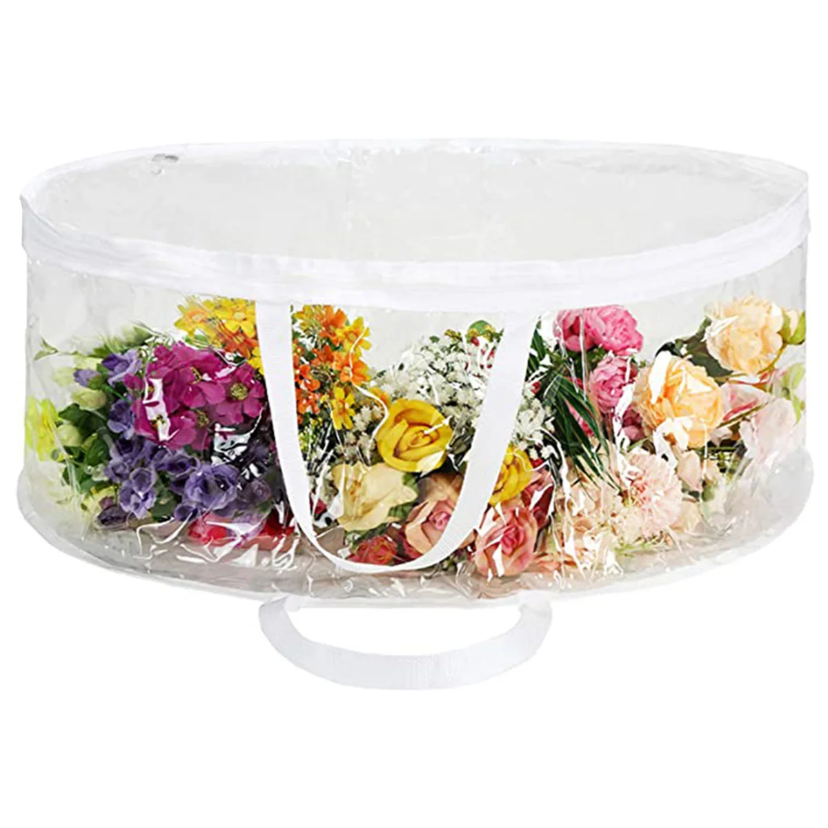 Christmas Wreath Storage Container with Dual Zippered Reinforced Handle Clear Garland 23.6'' Xmas Bag | Дом и сад