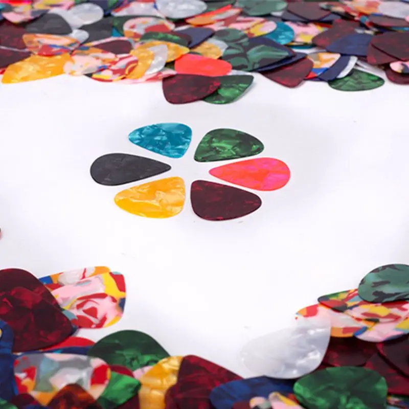 Guitar Picks Heavy Thick Gauge Assorted Pearl Variety Sampler Pack - 50 Pcs Colorful | Спорт и развлечения