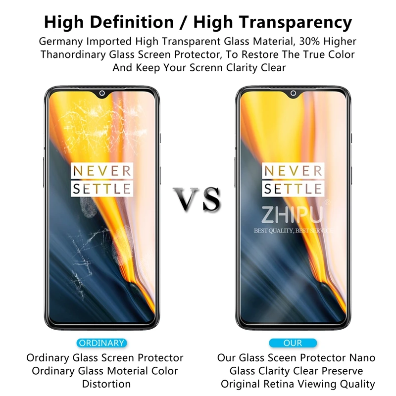 10 шт. закаленное стекло для OnePlus 7T 7 6T 6 5T 5 3t 3 Защита экрана закаленное стекло для One Plus 7T 7 6T 6 5T 5 3t 3 пленка