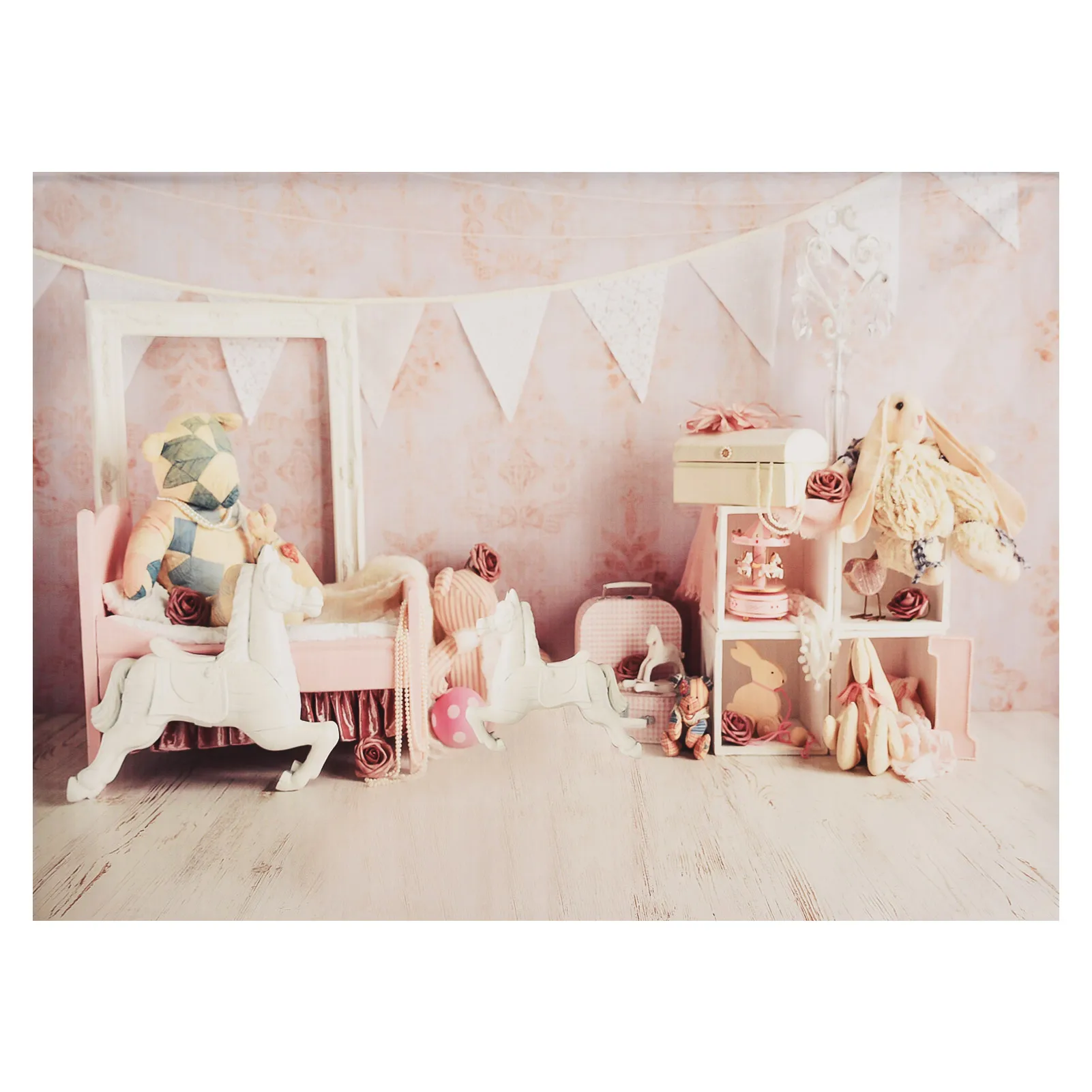 

2.1x1.5m Photography Background Portrait Backdrops Pink Style Photo Studio Props for Baby Girl Portrait Photos Party Decoration