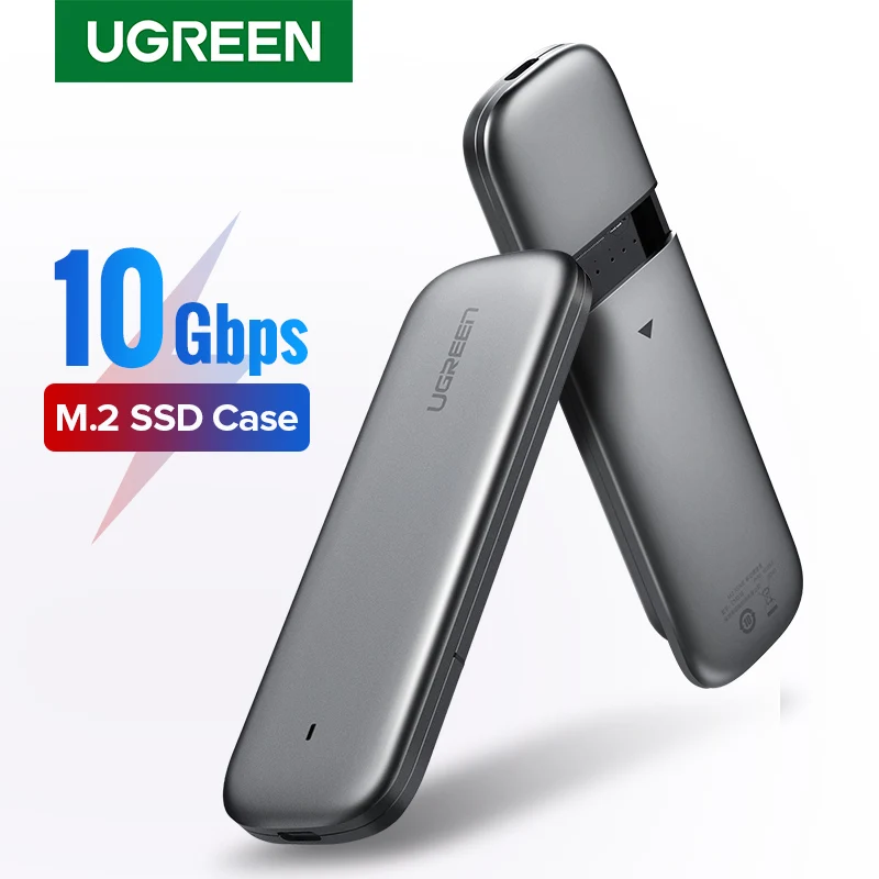 

UGREEN M2 SSD Case NVME Enclosure M.2 to USB Type C 3.1 SSD Adapter for NVME PCIE NGFF SATA M/B Key SSD Disk Box M.2 SSD Case