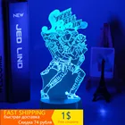 Аниме 3d ночник Джоджо, невероятные приключения, лошадь для спальни, декоративсветильник, подарок на день рождения для него, манга, Джоджо, светодиодная лампа